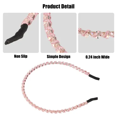 Unique Bargains- Rhinestone Hair Hoop Hairband Headband