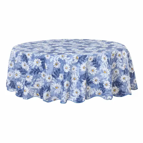 PiccoCasa- Seamless Waterproof Vinyl Round Tablecloth 60" Dia