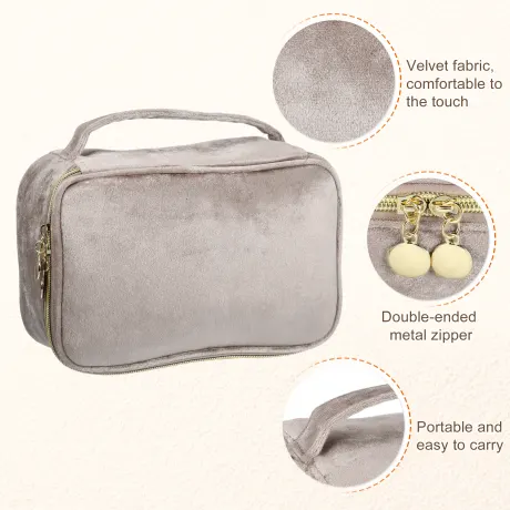 Unique Bargains- Velvet Makeup Bag Travel Storage