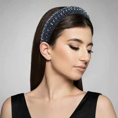 Unique Bargains- Bandeau scintillant en strass orné de cristaux