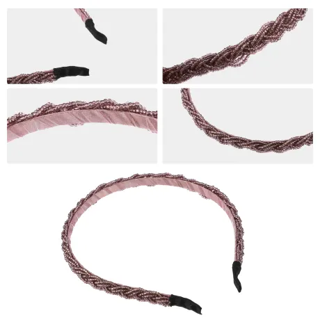 Unique Bargains - Crisscross Beaded Headband