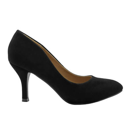 Where's That From - Womens/Ladies Suede Pointed Mid High Heel Court Pumps