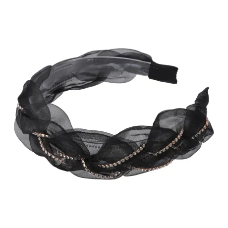 Unique Bargains - Mesh Rhinestone Chain Cross Headband