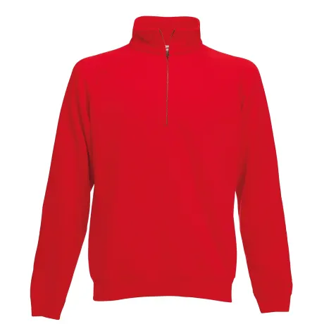 Fruit of the Loom - Mens Classic 80/20 Zip Neck Sweatshirt