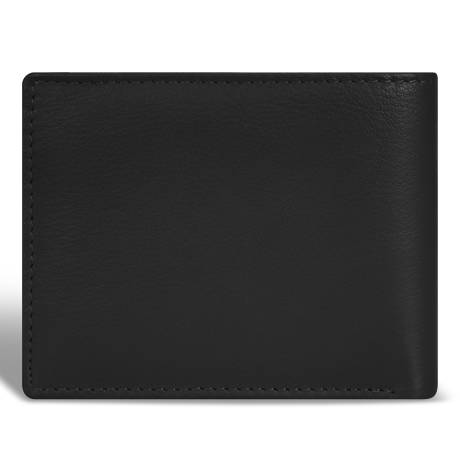 Collection Onyx - Portefeuille bi-fold zippé en cuir