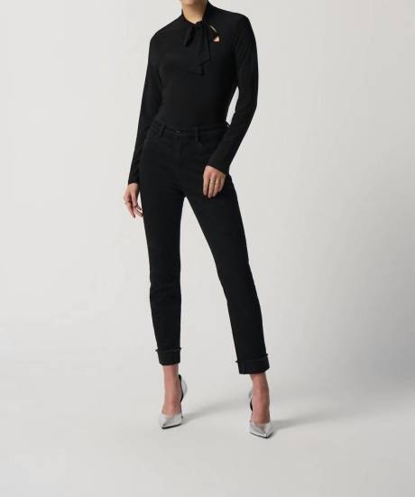 Joseph Ribkoff - Long Sleeve Bow Neck Top