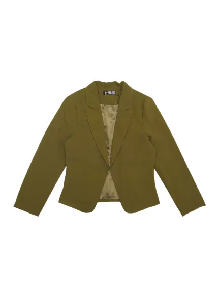 Allegra K- Open Front Crop Suit Blazer Jacket