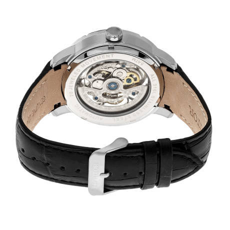 Heritor Automatic - Ryder Skeleton Leather-Band Watch - Brown/Gold