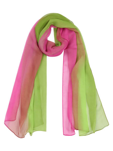 Allegra K- Long Chiffon Gradient Color Wrap Scarf