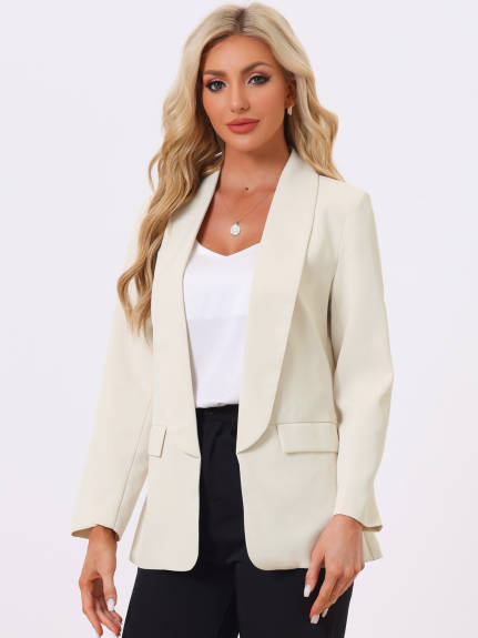 Allegra K- Shawl Lapel Collar Jacket Suit Blazer