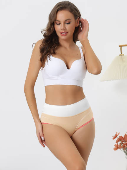 Allegra K- High Waist Tummy Control Cotton Panties