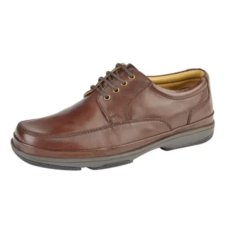 Roamers - Mens Leather Wide Fit 4 Eye Deluxe Casual Shoes