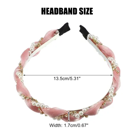 Unique Bargains - Rhinestone Faux Pearl Headband