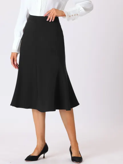 Hobemty- High Waist Fishtail Skirt