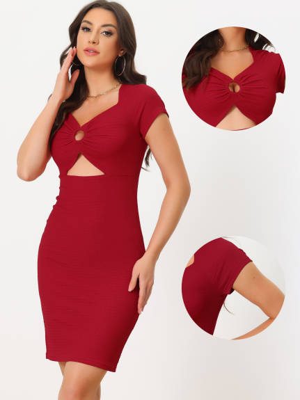 Allegra K - Sexy Bodycon Cut Out Party Dress