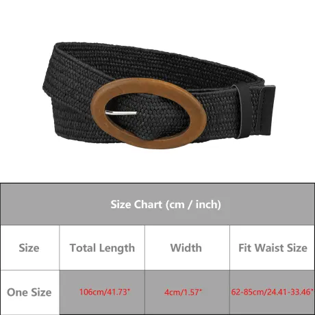 Allegra K- Elastic Waist Wide Stretch Woven Belt