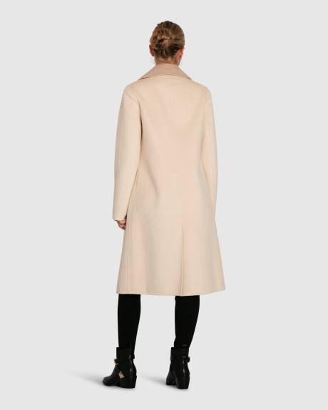 Manteau Lexington en laine mélangée bicolore - Beige