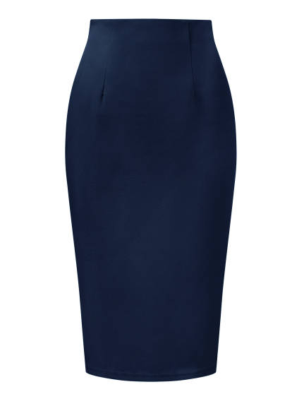 Allegra K- Knee Length High Waist Pencil Skirt