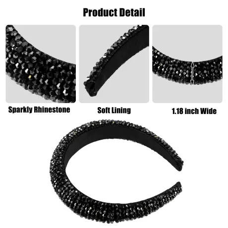 Unique Bargains- Rhinestone Bling Padded Headband Hairband