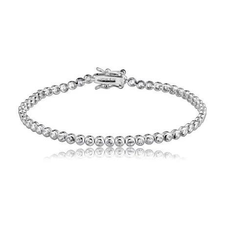 Rachel Glauber Round Bezel-set Bracelet with 3mm Colored Cubic Zirconia