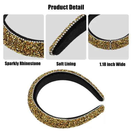 Unique Bargains- Rhinestone Crystal Diamond Bling Headbands