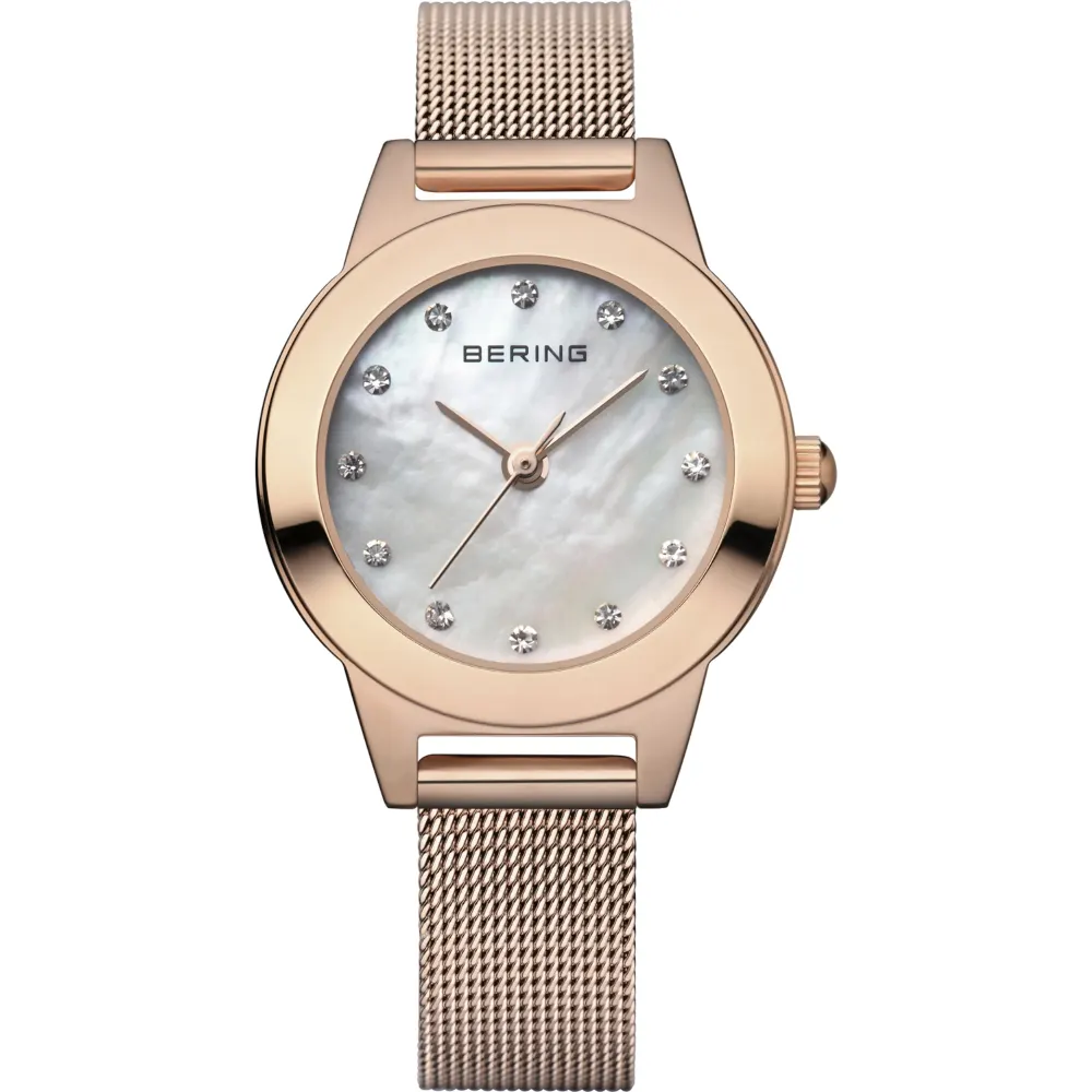 BERING - 25mm Ladies Classic Stainless Steel Watch In Rose Gold/Rose Gold