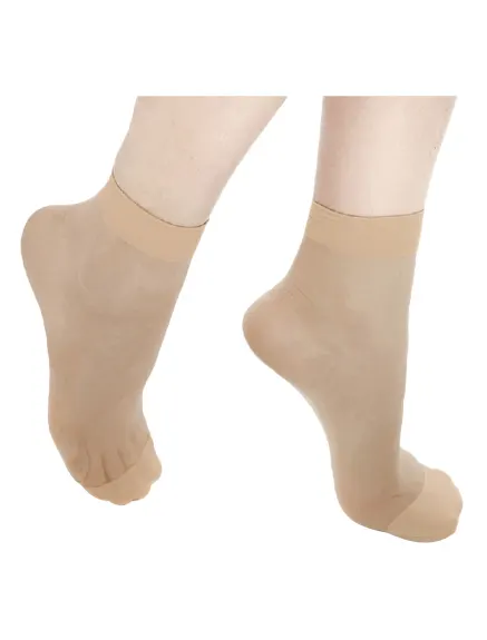 Allegra K- Women's Pure Color Sheer Ankle Socks 10 Pairs