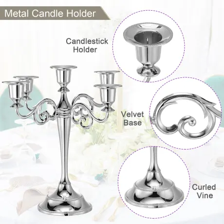 Cheibear- 5 Arm Candelabra Candle Holder