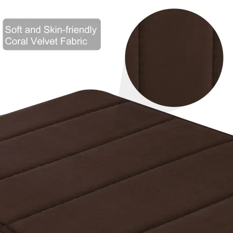 PiccoCasa- Memory Foam Velvet Bathroom Floor Mat, 24" x 16"