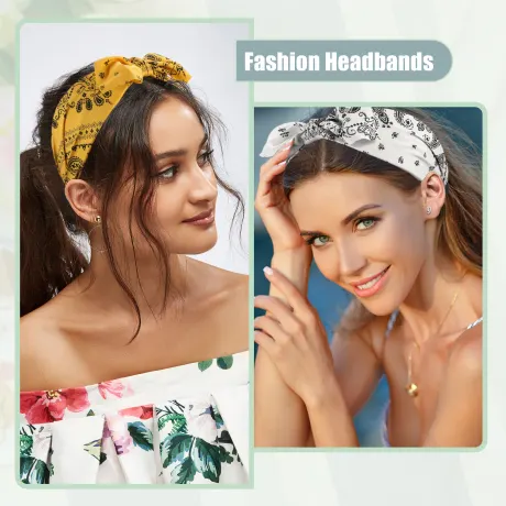 Unique Bargains- 3pcs Bow Knotted Wide Headbands