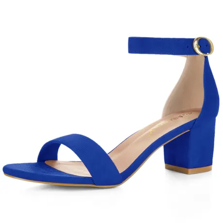 Allegra K- Block Heel Ankle Strap Sandals