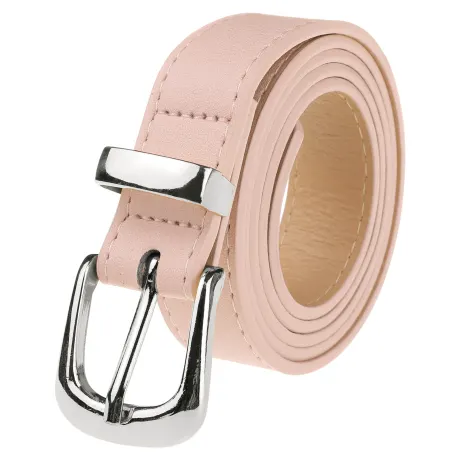 Allegra K- Ceinture en simili cuir à boucle argentée