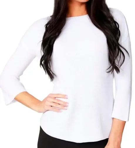 ANGEL - Ribbed 3/4 Sleeve Top