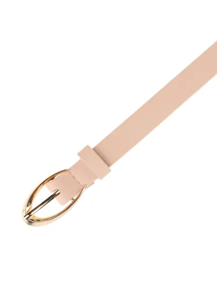 Allegra K- Skinny Faux Leather Thin Waist Belt