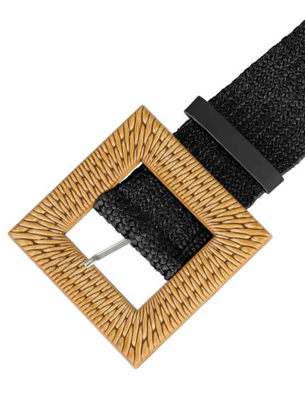 Allegra K- Wide Stretch Woven Elastic Waist Belt