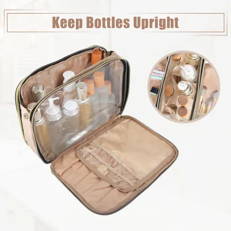 Unique Bargains- Large Toiletry Makeup Travel Bag Water-resistant
