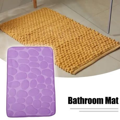 Unique Bargains- Bathroom Rug Mat Cobblestone Pattern