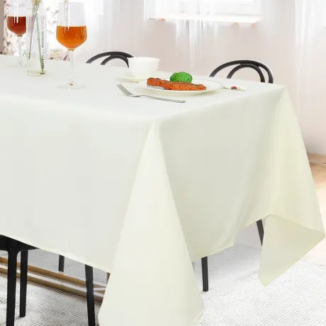 PiccoCasa- Rectangle Wrinkle Table Cover 60x104 Inches