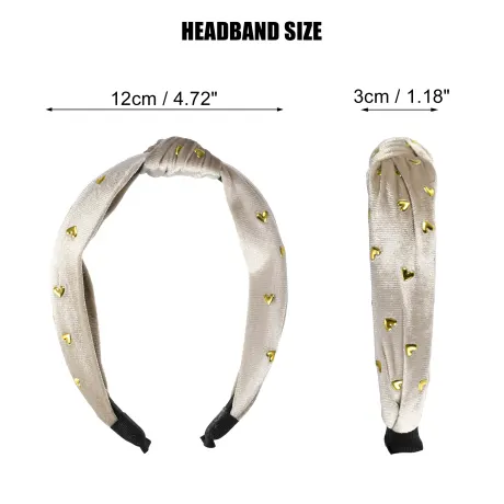 Unique Bargains - Heart Print Knotted Headband