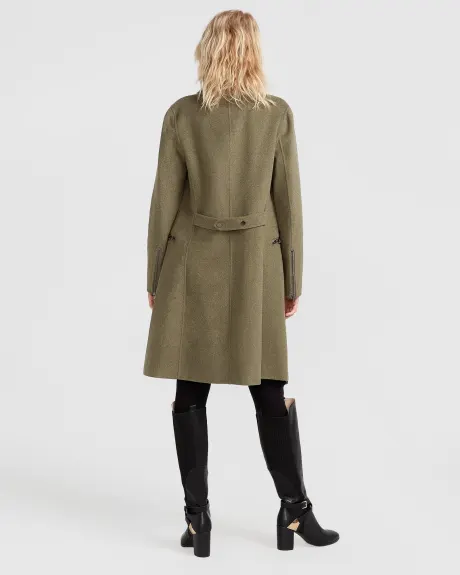 Belle & Bloom NEW FIT Last Chance Wool Blend Moto Coat