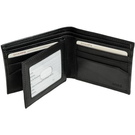 CHAMPS Classic Collection Genuine Leather RFID blocking Center-wing wallet in Gift box