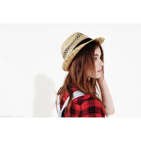 Beechfield - Unisex Straw Summer Trilby Hat