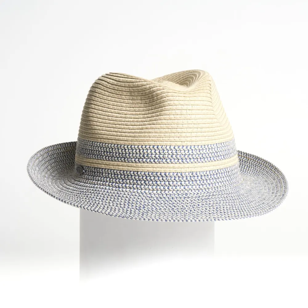 Canadian Hat 1918 - Fulvio - Short Fedora Bi Color W/Straw Detail
