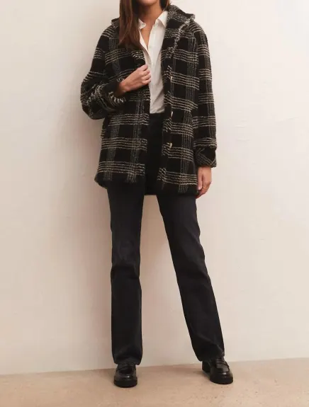 Z Supply Manteau en Sherpa Plaid Hastings