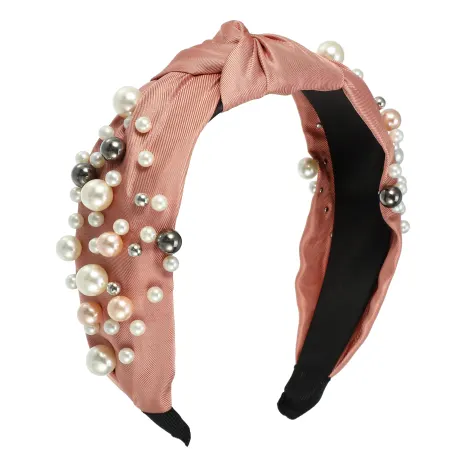 Allegra K - Bandeau noué à la mode avec fausses perles