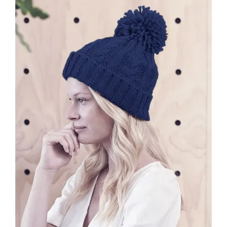 Beechfield - Cable Knit Melange Beanie