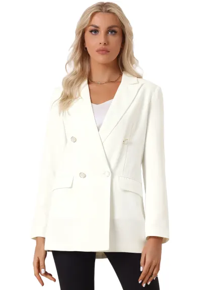 Allegra K- Business Veste de costume blazer à col à revers