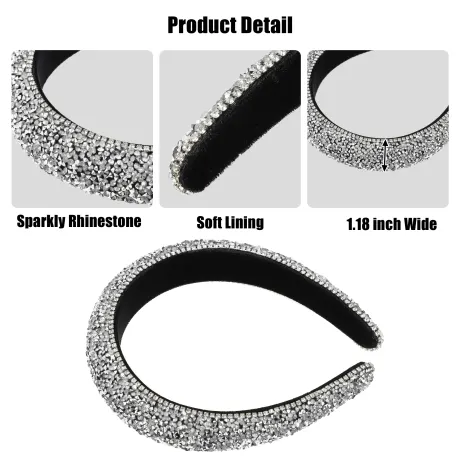 Unique Bargains- Rhinestone Crystal Diamond Bling Headbands