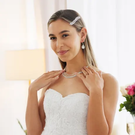 Allegra K - Barrettes à cheveux de mariage en fausse feuille de cristal