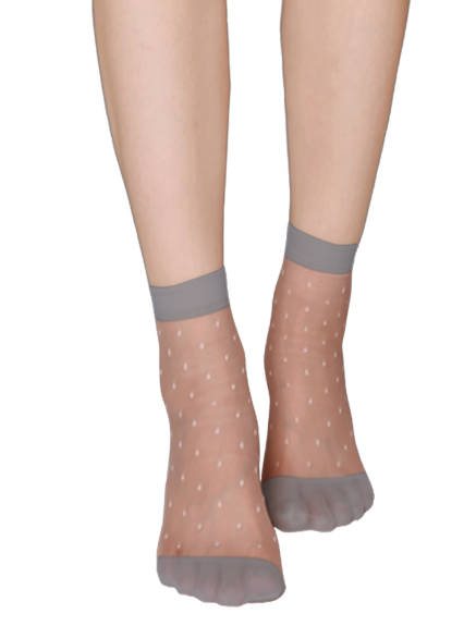 Allegra K- Women's Dots Ankle Length Sheer Socks 10 Pairs